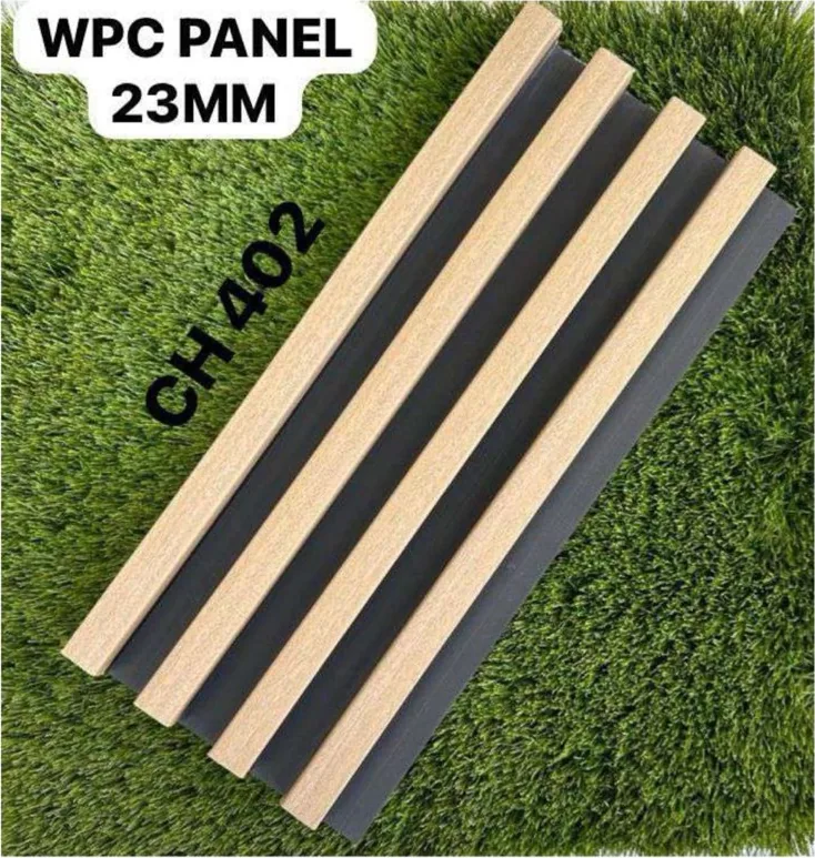 WPC panel CH402 sample in natural ash & graphite