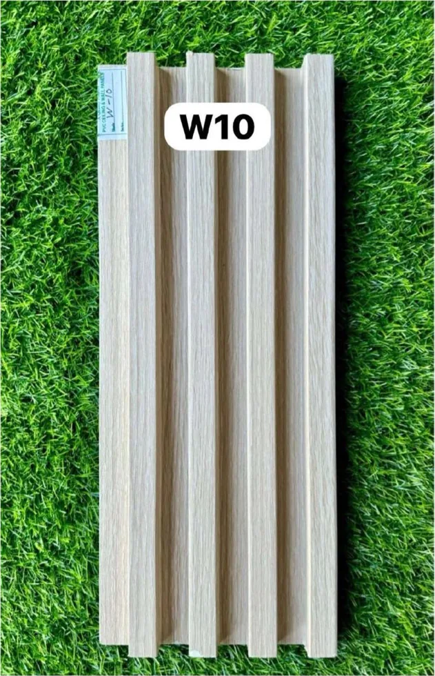 WPC louver W10 sample plank in blonde ash