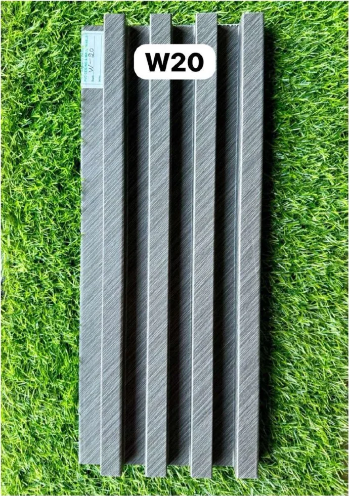 WPC louver W20 sample plank in slate grey