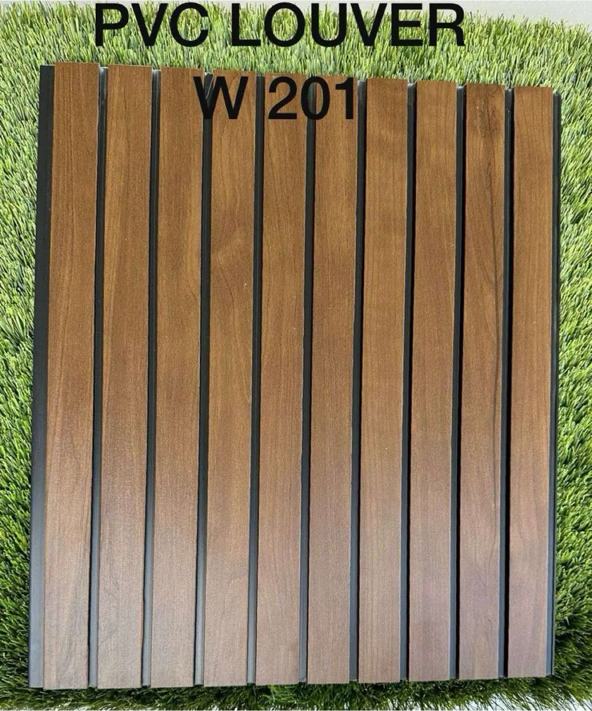 PVC louver panel W201 in golden teak