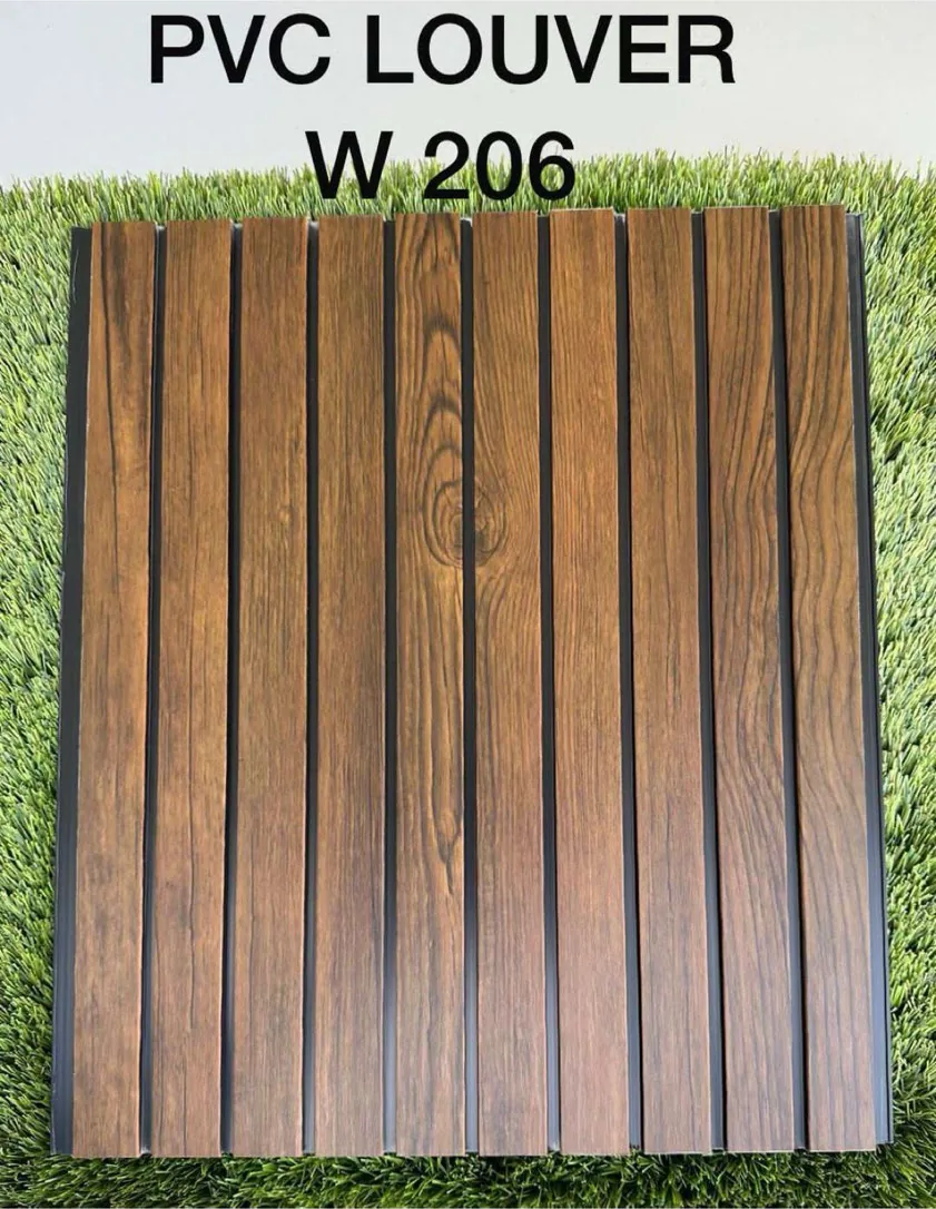 PVC louver panel W206 in antique teak