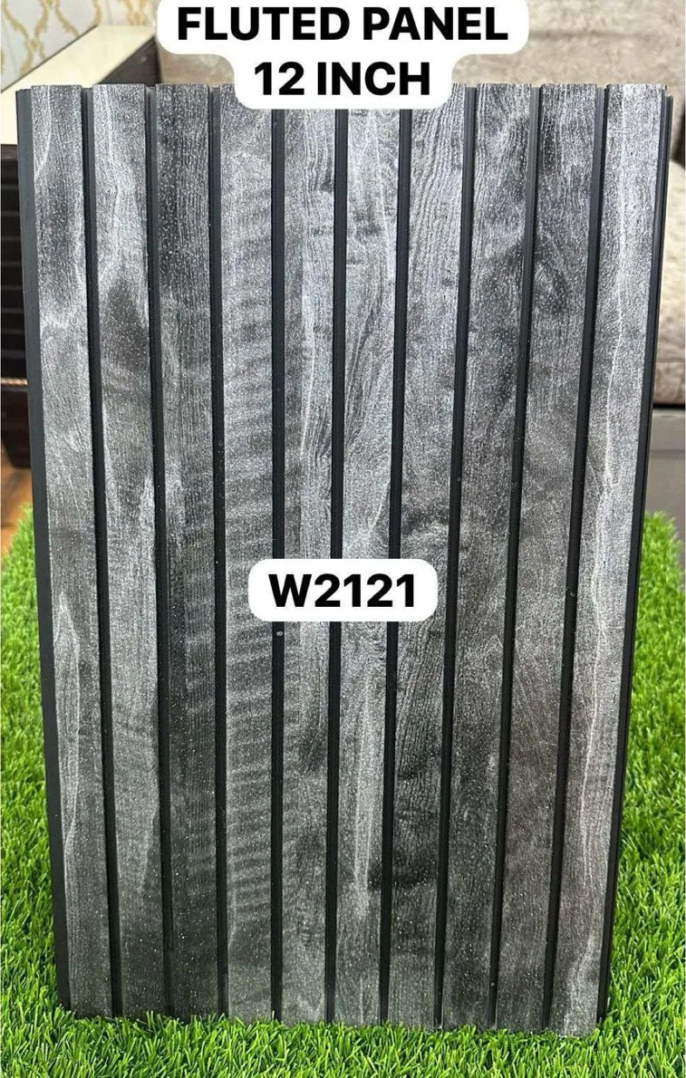 12-inch fluted panel W2121 in grey marble