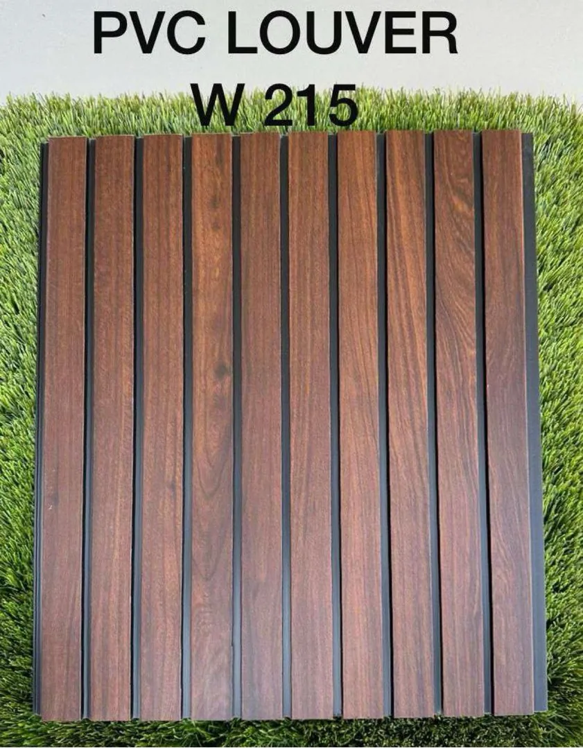 PVC louver panel W215 in deep rosewood