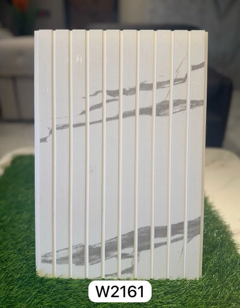 12-inch fluted panel W2161 in white marble