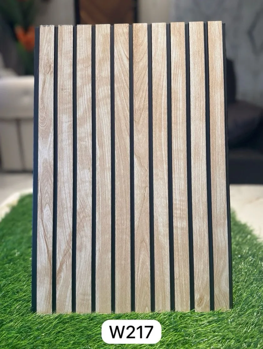 PVC louver panel W217 in natural ash