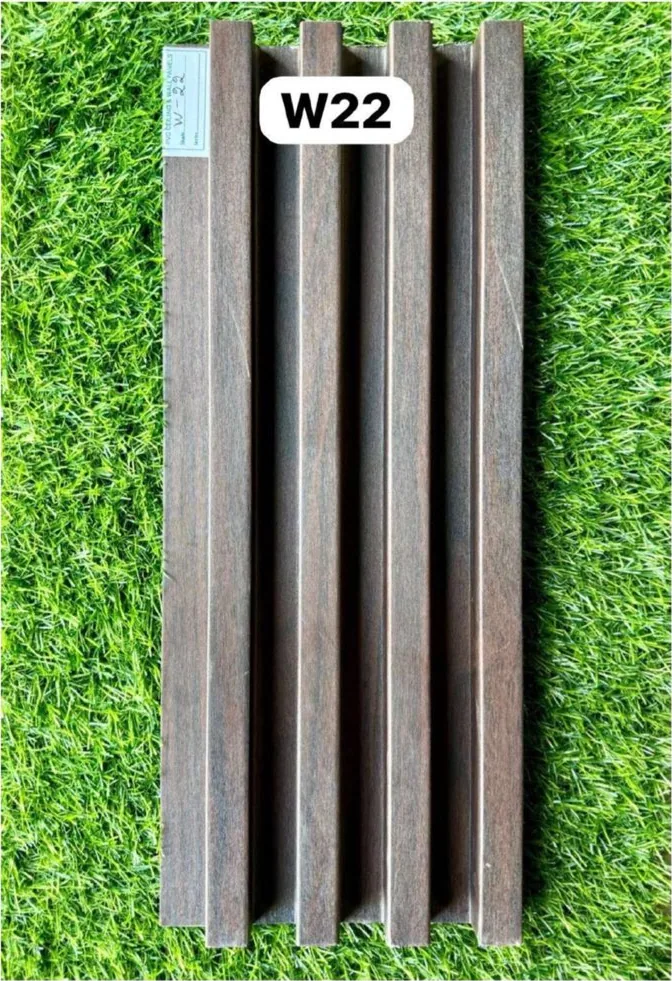 WPC louver W22 sample plank in wenge