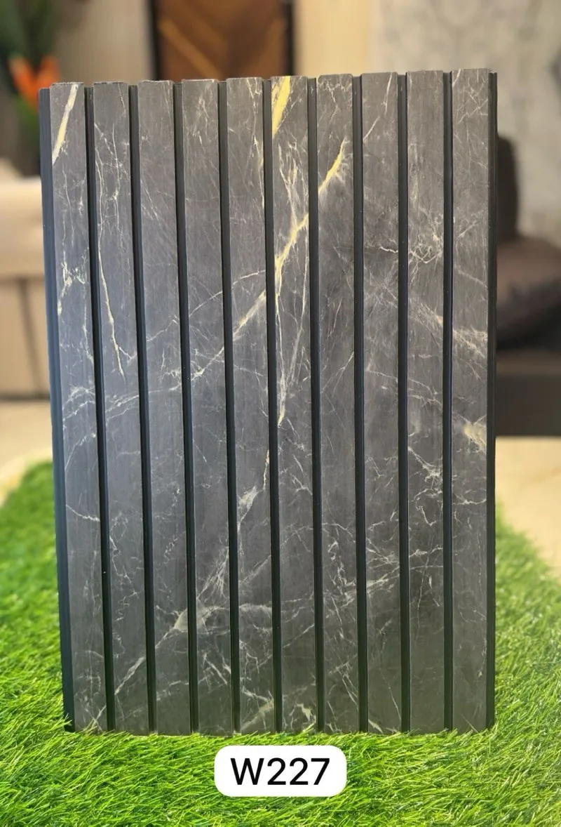PVC louver panel W227 in storm grey marble
