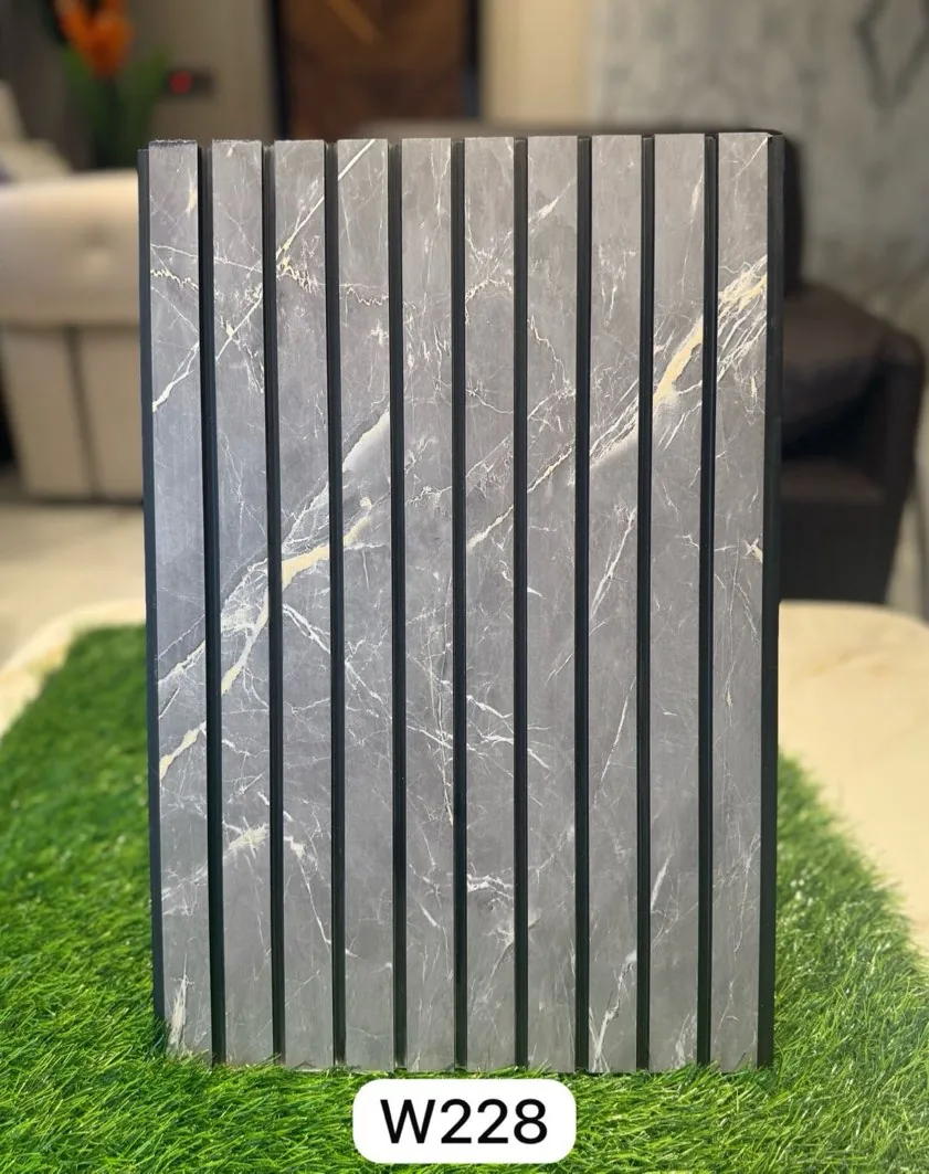 PVC louver panel W228 in grey marble