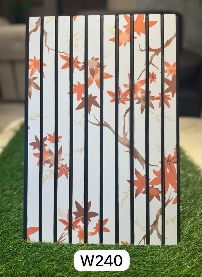 PVC louver panel W240 in maple leaf print
