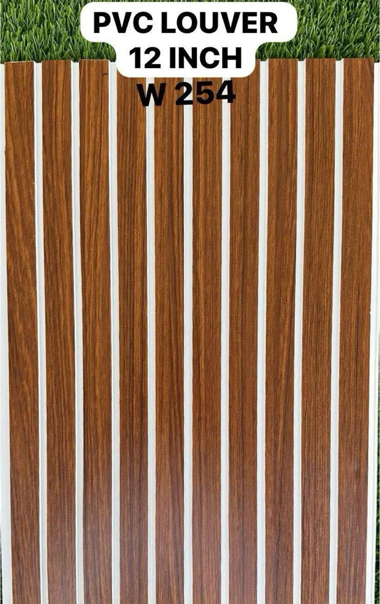 12-inch PVC louver panel W254 in redwood