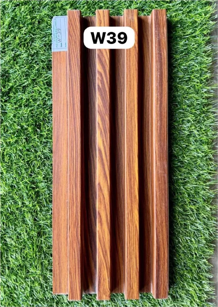 WPC louver W39 sample plank in rosewood
