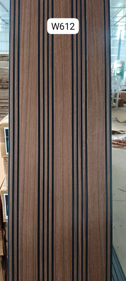 PVC fluted louver W612 in walnut