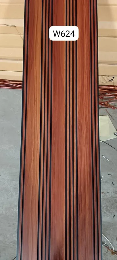 PVC fluted louver W624 in cherry red