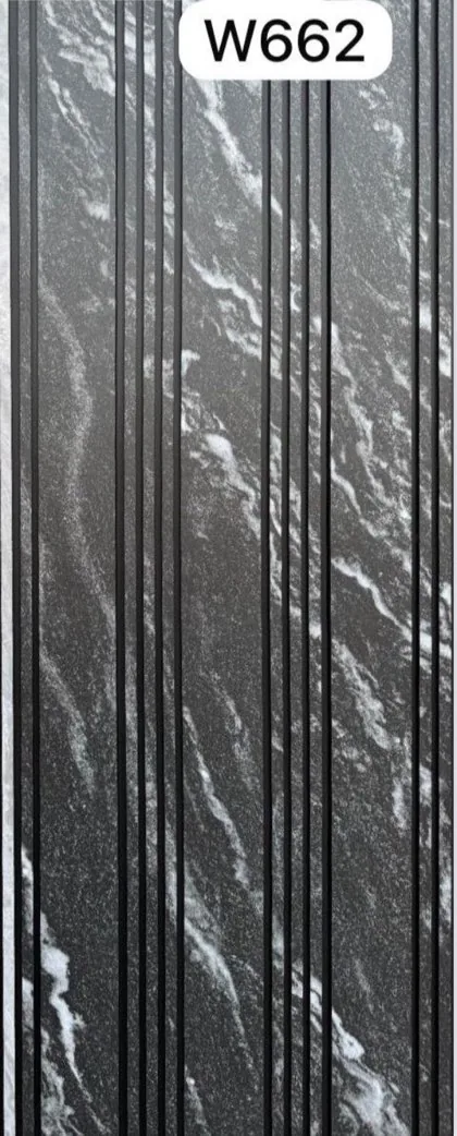 PVC fluted louver W662 in black marble