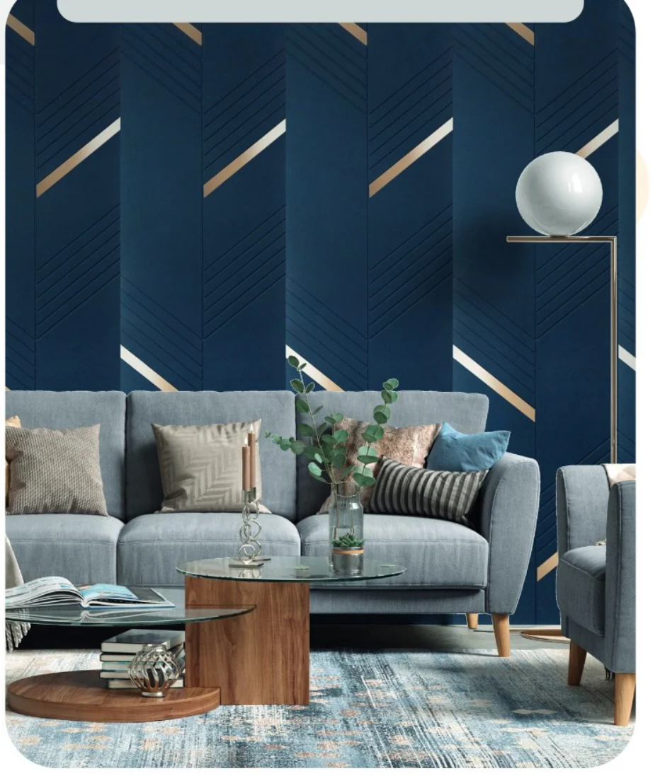 Vectra AV05 in Blue on a full-height wall
