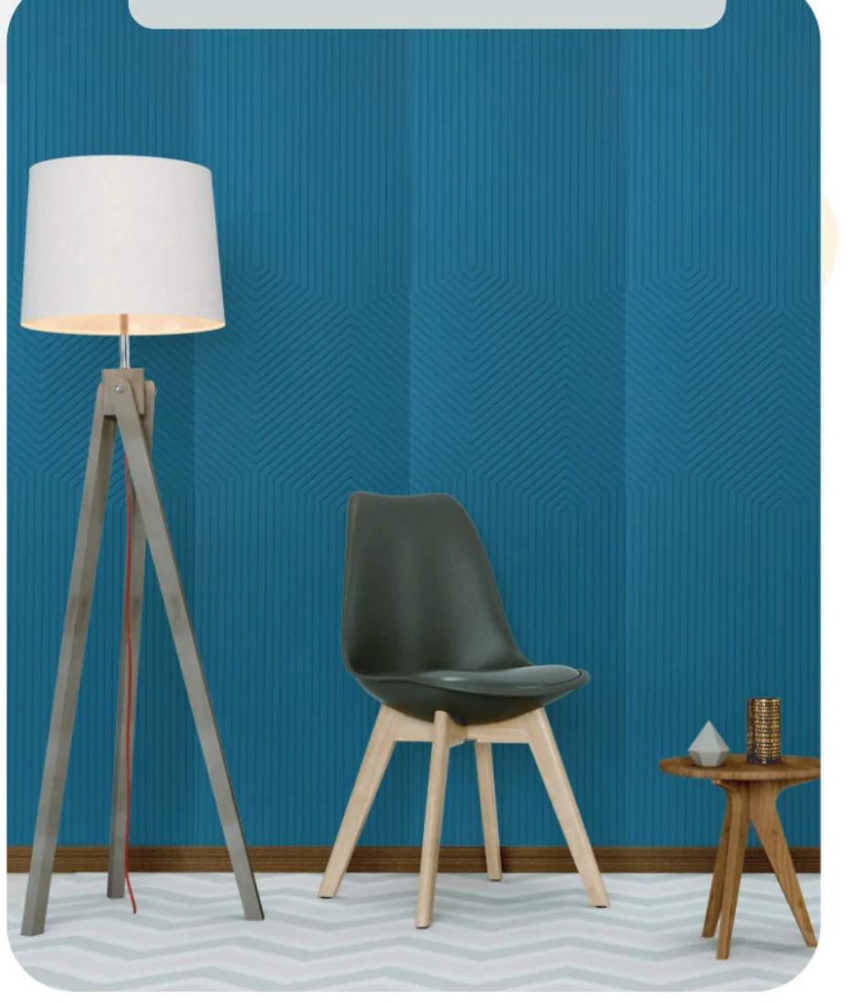Vectra V03 in Blue on a full-height wall