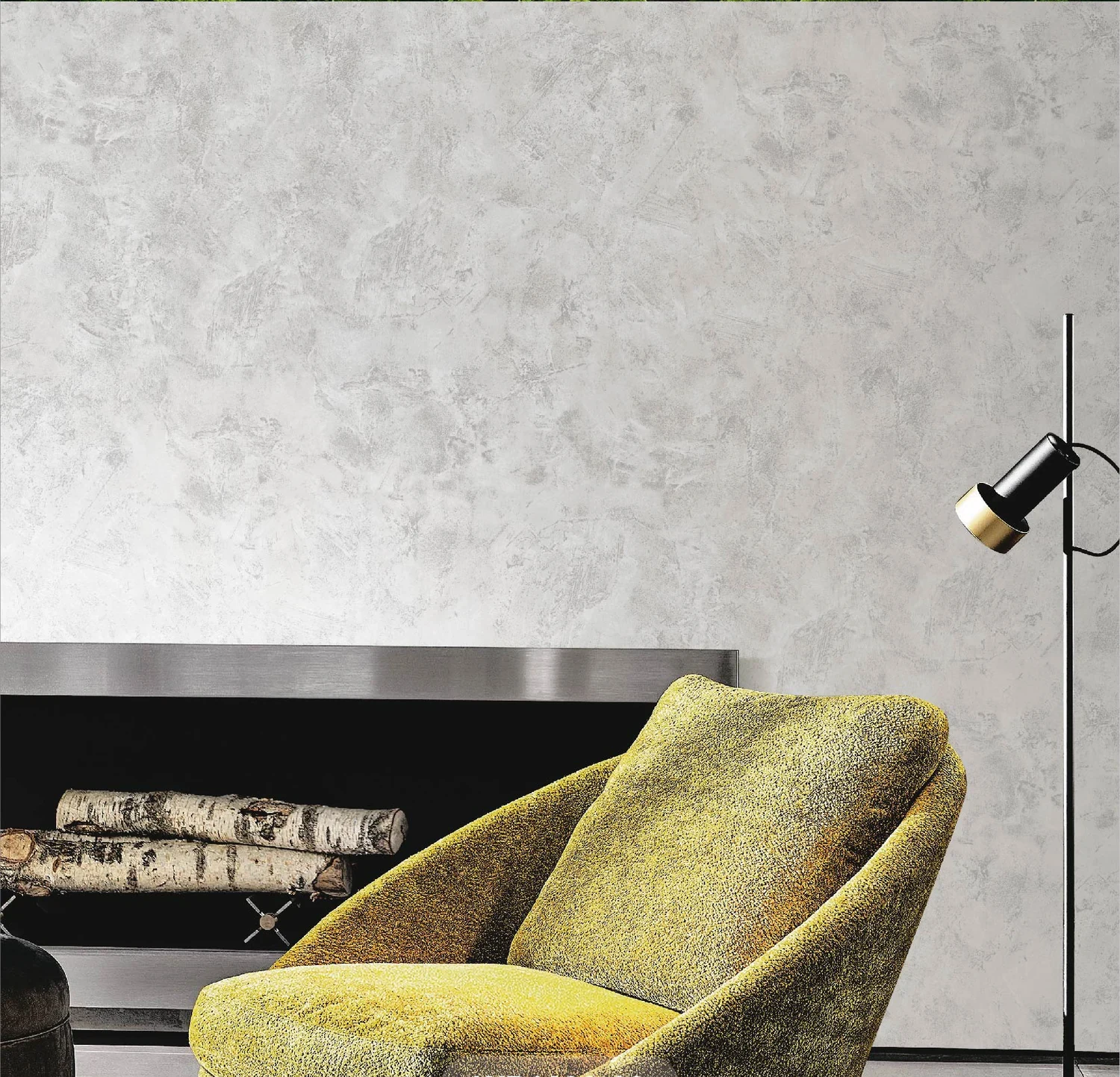 Venetian Plaster wallpaper in a room setting